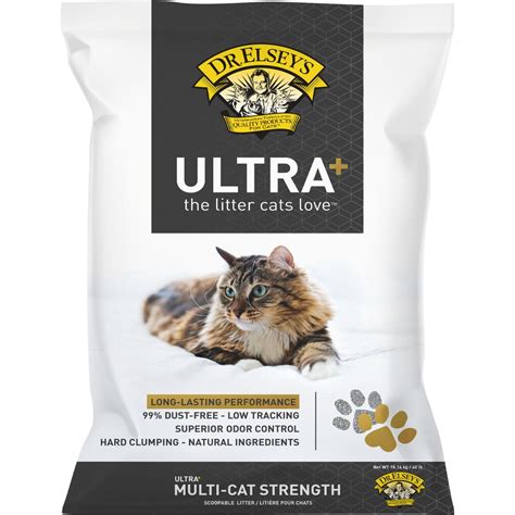 DR. ELSEY'S Ultra+ Clumping Clay Cat Litter, 40-lb bag - Chewy.com