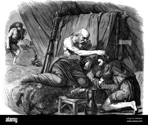 Illustration of Isaac Blessing Jacob - Rebekah And Jacob's Deception Of ...