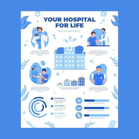 Hand getekende ziekenhuis infographic | Gratis Vector