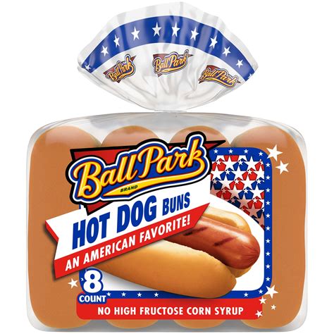 Ball Park White Hot Dog Buns 8 count Hot Dog Buns 14 oz Bag (Pack of 2 ...