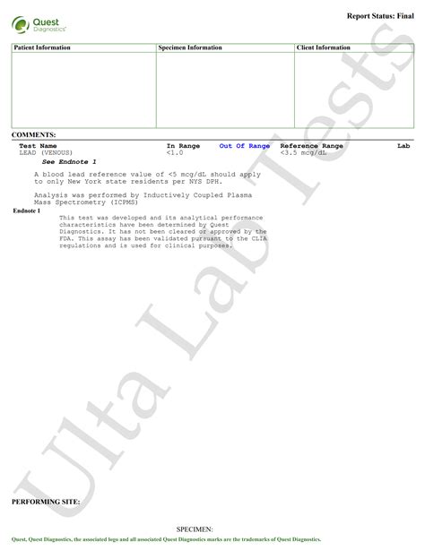 Lead Blood Test | Ulta Lab Tests