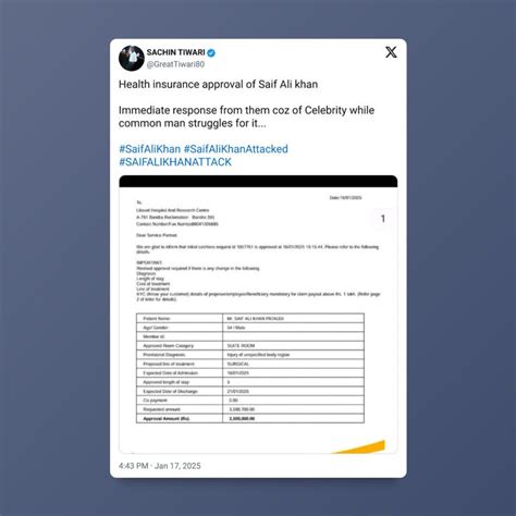 Saif Ali Khan's insurance claim document leaked on X. Here is what ...