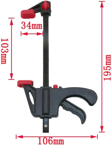 Buy S5E5X F-Shaped Bar Clamps, 4inch Clip Grip Quick Ratchet Release ...