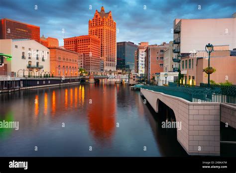 Milwaukee, Wisconsin, USA. Cityscape image of downtown Milwaukee ...