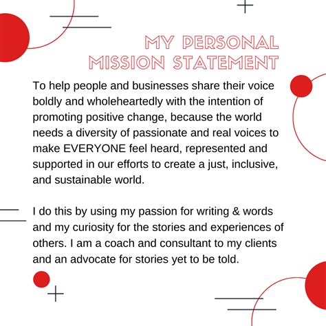 Image result for Personal Mission Statement Examples