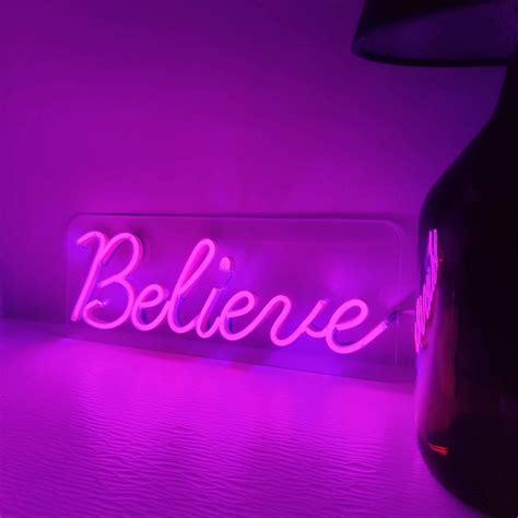Believe Neon Lights for Wall Signs Decor for Room Bedroom Decoration ...