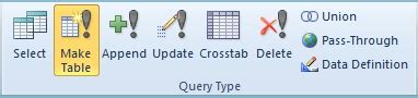 Image result for Make Table Query Access