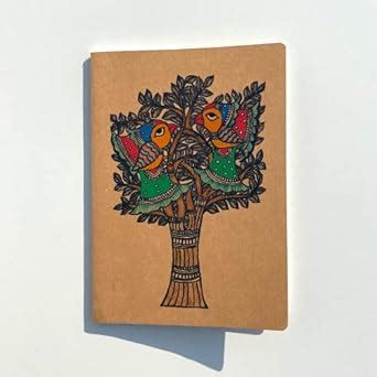 Mythila Hand Painted Madhubani Art/Mithila Painting A5 Unruled Notebook ...