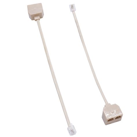 Buy TWTADE 2 Pcs Phone Line Splitter Male to 2 Female Telephone ...