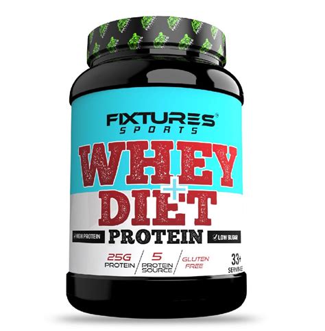 Fixture Sports Whey Diet Protein Powder (1 Kg) for Build & Maintain ...