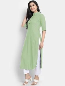 looknchoice Women Solid Straight Kurta - Buy looknchoice Women Solid ...