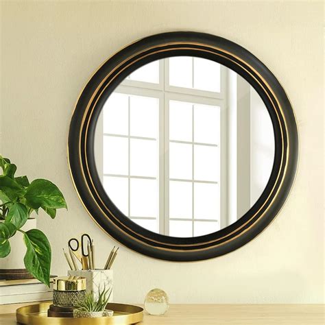 Buy TIED RIBBONS Framed Round Wall Mirror for Bathroom Wall Mounted ...