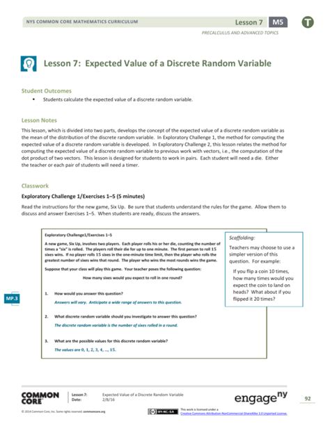 Expected Random Variable of Discrete Random Variable Examples 的图像结果