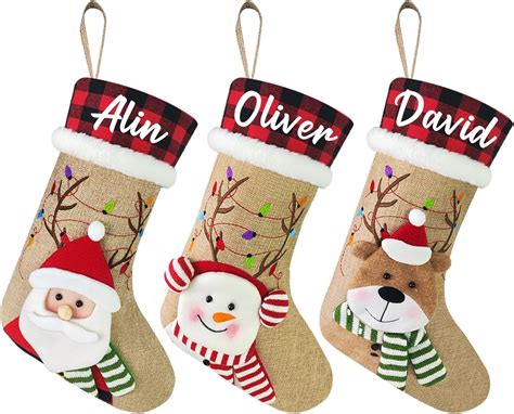 Amazon.com: Personalized Christmas Stockings Custom Christmas Stockings ...
