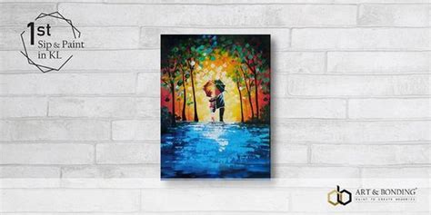 Sip & Paint Night : Couple Under One Umbrella by Leonid Afremov, Art ...