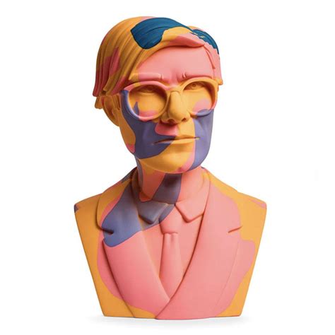 Andy Warhol 12" Bust Vinyl Art Sculpture - Orange Camouflage | tomenosuke