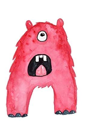 Buy Kids Journal Letter A: Cute Monsters Initial Notebook, 6x9 lined ...
