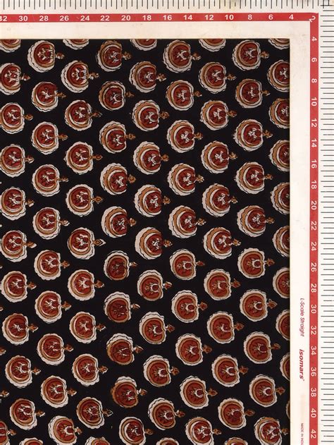 Black Pankhi Booti Kalamkari Cotton Cambric Fabric