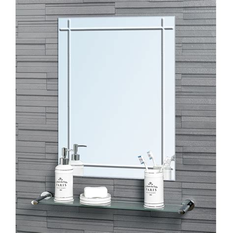 Marylebone Wall Mounted Rectangular Frameless Bathroom Mirror 45cm x 60cm