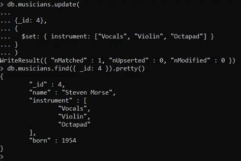 Update MongoDB Collection 的图像结果
