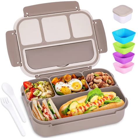 Amazon.com: Bento Box Adult Lunch Box, Containers for Adults Men Women ...