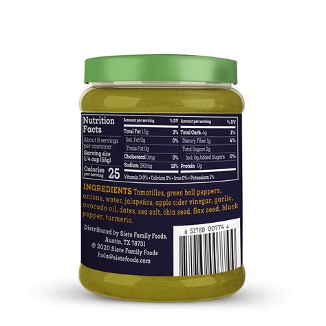 Siete Green Enchilada Sauce - Whole30, Vegan, Paleo, Grain Free, Dairy ...