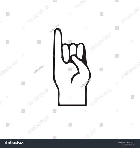 Continuous Line Drawing Letter Sign Language Stock Vector (Royalty Free ...