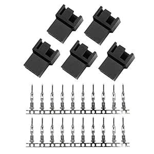 Maxmoral 5PCS PWN Plastic Shell Computer Case Cooling Fan Male Plug ...