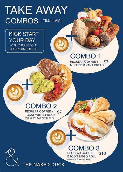 Menu at The Naked Duck Parramatta cafe, Parramatta