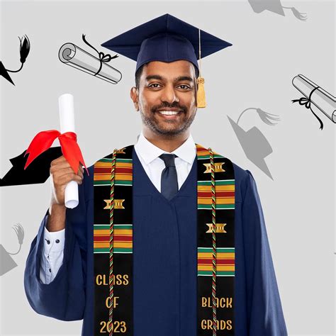 2 Pcs Graduation Stole Kente Set Class of 2023 Grads India | Ubuy