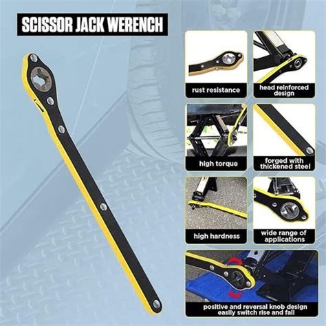 Vnyaep All-in-one Vehicle Jack Torque Wrench Strong Raiser Duty Motor ...