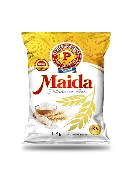 P Mark Maida 1 Kg | Premium Maida |100% Natural | Refined Wheat Flour ...