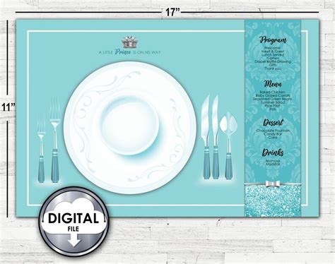 Buy Editable Printable A Little Prince Baby Shower Digital Placemat ...