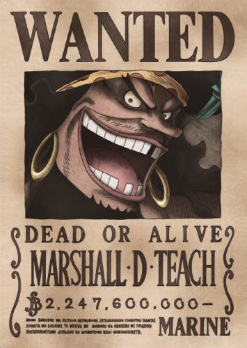 One Piece Official Wanted Poster MARSHALL D TEACH India | Ubuy