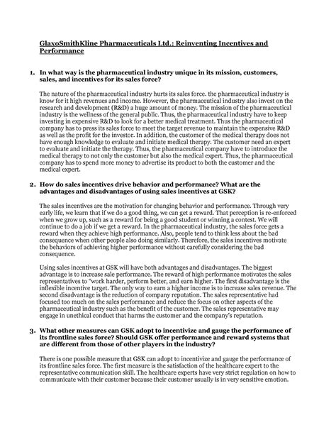 Glaxo Smith Kline - PMS - GlaxoSmithKline Pharmaceuticals Ltd ...