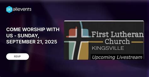 COME WORSHIP WITH US - SUNDAY, SEPTEMBER 21, 2025, 27 Spruce St N ...