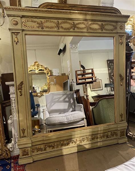 A very large early painted mirror in Antique Floor Mirrors