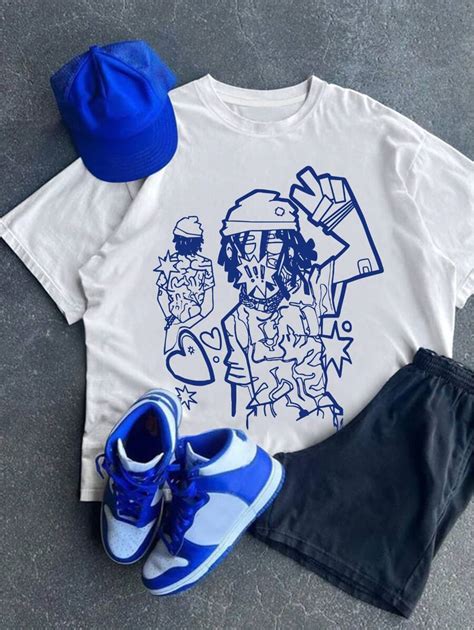 Manfinity Dauomo Men's Cartoon Character Printed T-Shirt | SHEIN USA