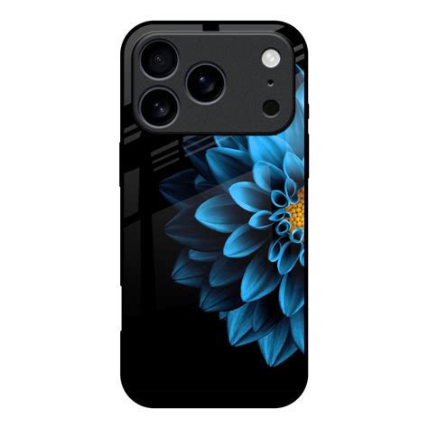 Half Blue Flower iPhone 17 Pro Glass Back Cover - Flat 35% Off On ...