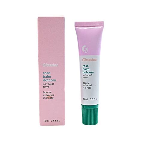 Glossier Balm Dotcom Lip Balm and Skin Salve - Rose - Sheer Pink Tint ...