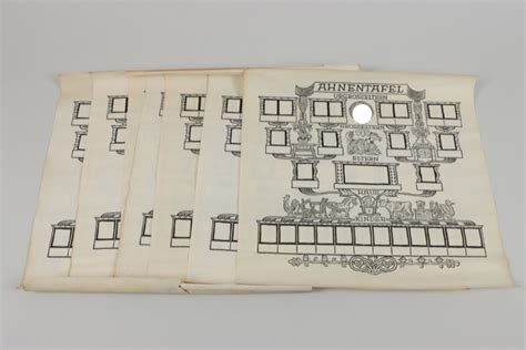 ratisbon's | Lot of eight "Ahnentafel" pedigrees (posters) | DISCOVER ...