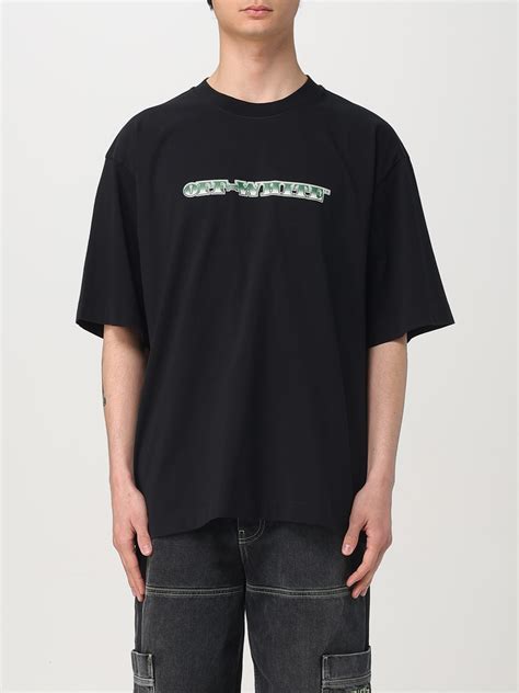 OFF-WHITE: T-shirt men - Black | Off-White t-shirt OMAA120S25JER00E ...