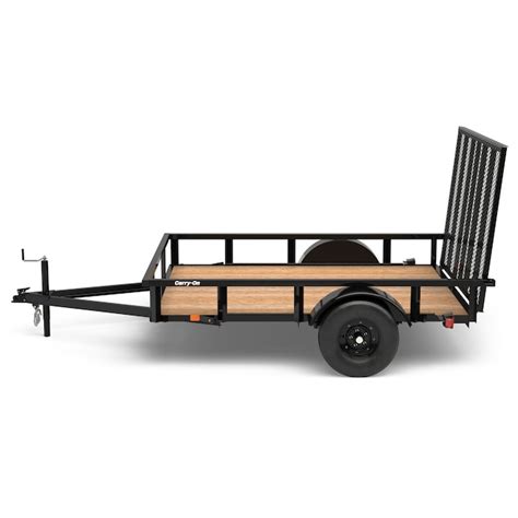 Carry-On Trailer 6.3-ft x 8-ft Treated lumber Utility Trailer with Ramp ...