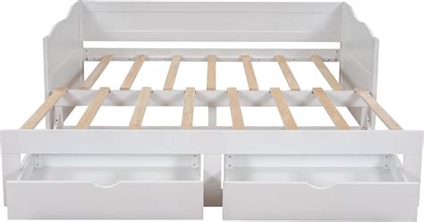 Buy Extendable Daybed with Trundle, Twin Daybed with Storage Drawers ...