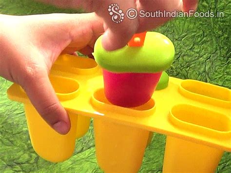 Pomegranate popsicle | Pomegranate Ice pops-How to make-Step by step photos