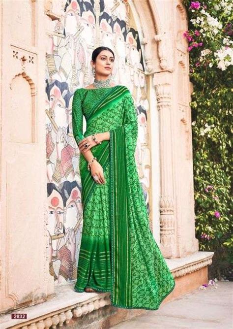 Kashvi Riwaz Fancy Wear Georgette Saree Collection On Wholesale