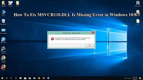 Image result for The Code Execution Cannot Proceed Msvcr110