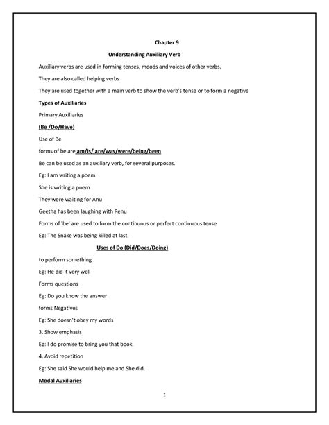 Understanding Auxiliary Verb - Chapter 9 Understanding Auxiliary Verb ...