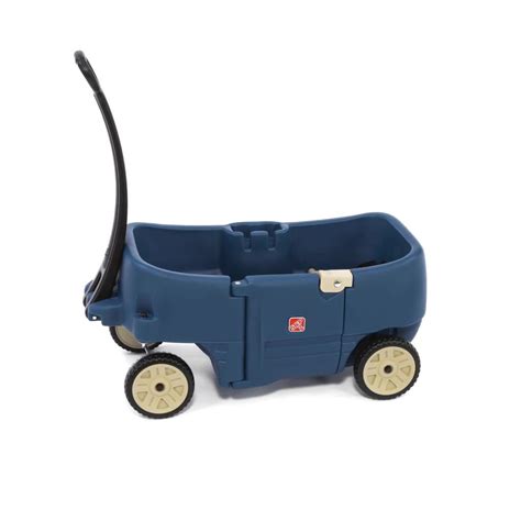 Step2 Two Plus Blue: Foldable Plastic Toy Wagon Ride for Toddlers ...