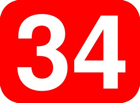 Download Number, 34, Rounded. Royalty-Free Vector Graphic - Pixabay